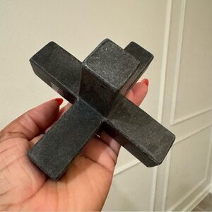 Modern Black Cross Sculpture